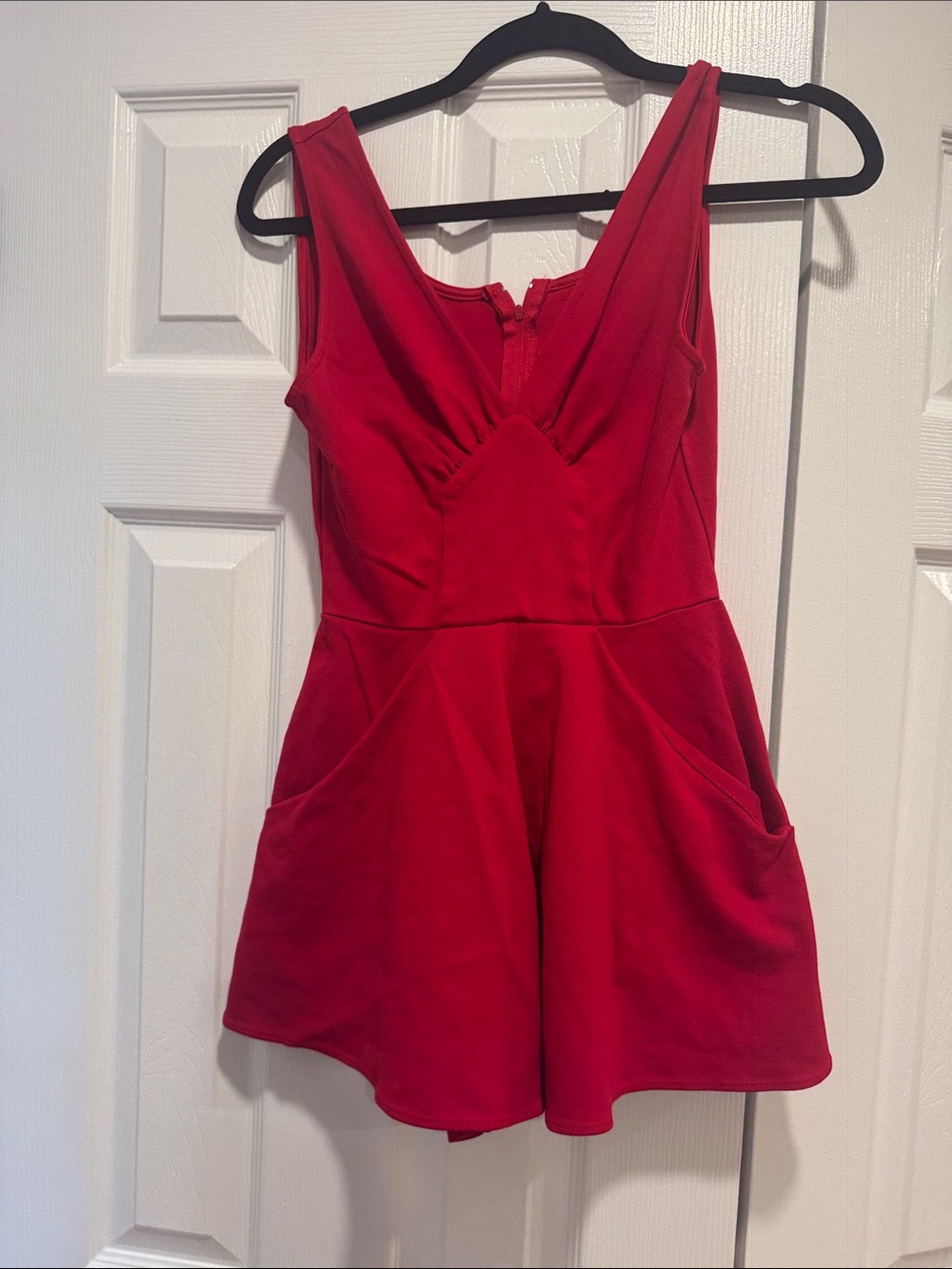 Bettie Page Red Scoop Neck Sleeveless Top